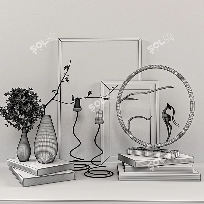 Elegant Decor Set 3D model image 5