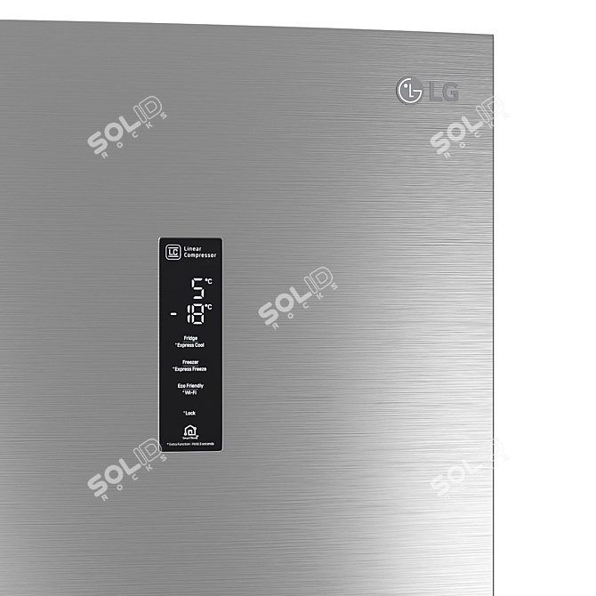 LG GA-B509MMDZ Refrigerator: Sleek Design & Spacious Storage 3D model image 3