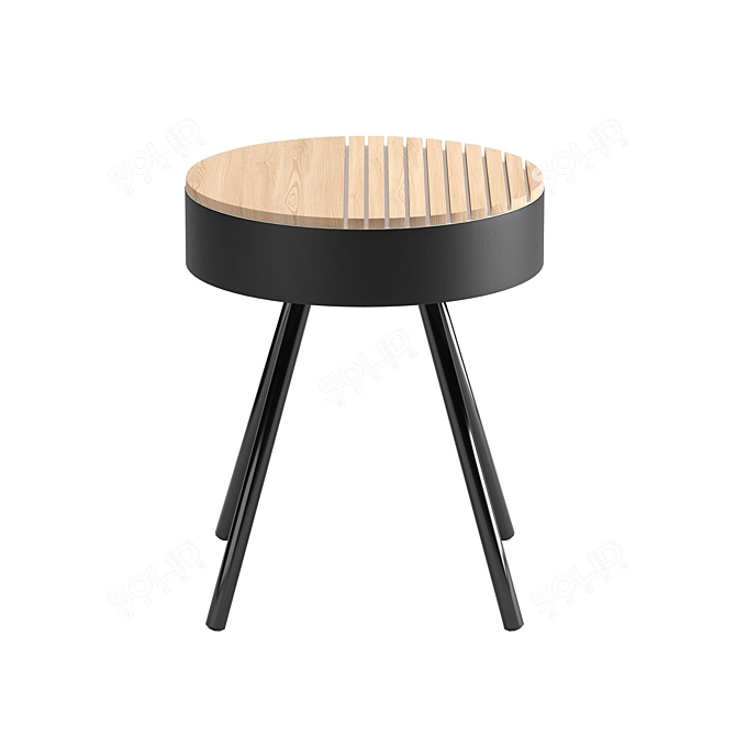Modern Oak Coffee Table 3D model image 3