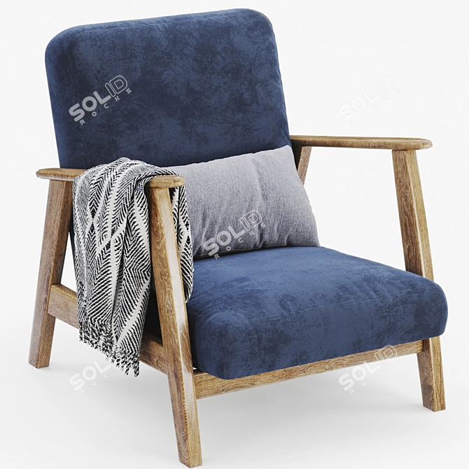 Modern Ekenaset Armchair: Versatile, Stylish 3D model image 1