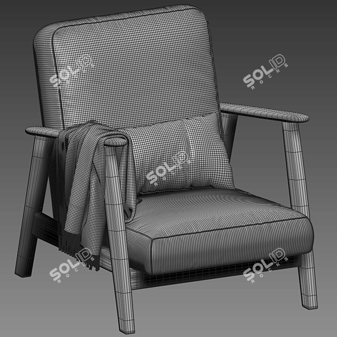 Modern Ekenaset Armchair: Versatile, Stylish 3D model image 3