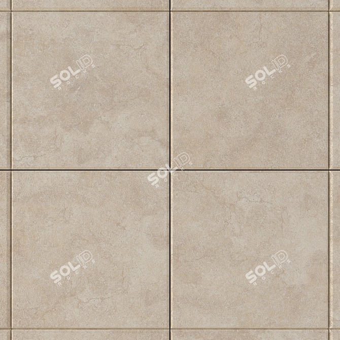 Nirvana Beige Concrete Tiles: Multi-texture, High-resolution 3D Set 3D model image 2