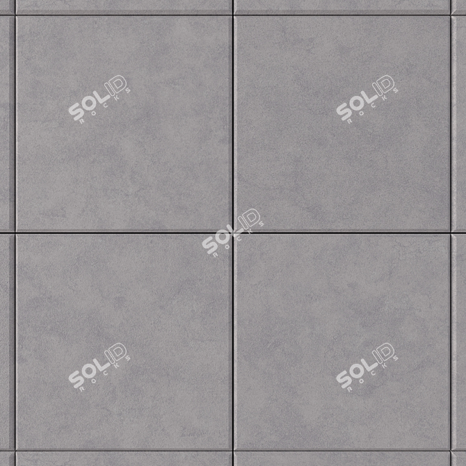 NIRVANA Grey Concrete Wall Tiles 3D model image 2