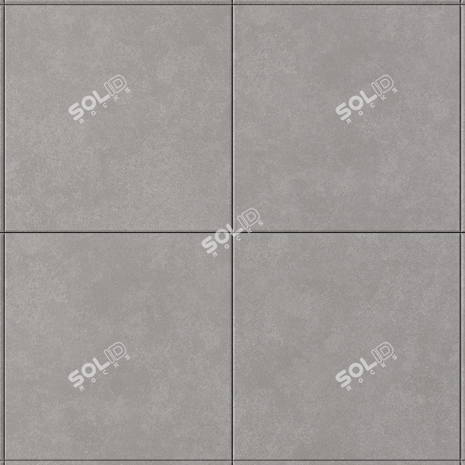 NORD Gray Concrete Wall Tiles 3D model image 2