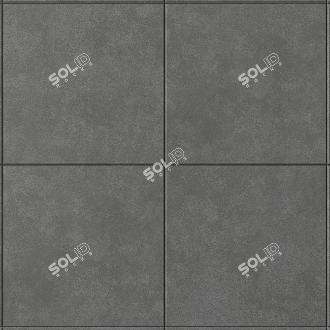 NORD Dark Gray Concrete Wall Tiles 3D model image 2