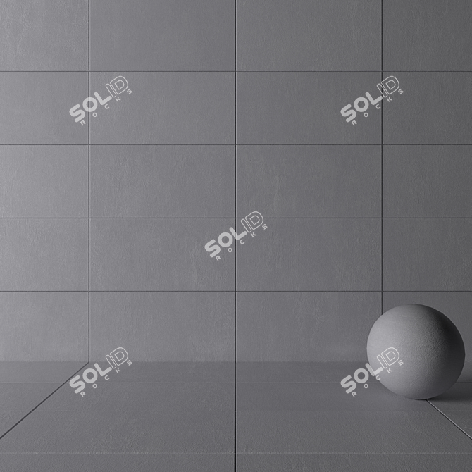 Praga Gray Concrete Wall Tiles - Modern and Striking 3D model image 3