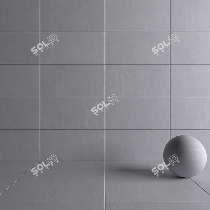 Praga Gray Concrete Wall Tiles - Modern and Striking 3D model image 4