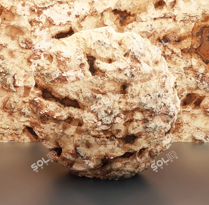 Damaged Cliff Rocks 4k VRAY 3D model image 4