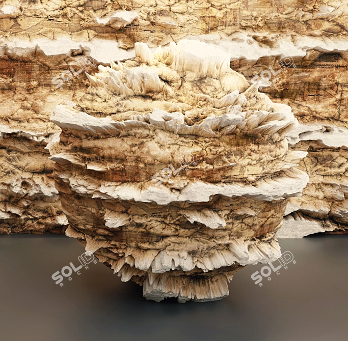 Damaged Cliff Rocks VRAY Material 3D model image 4