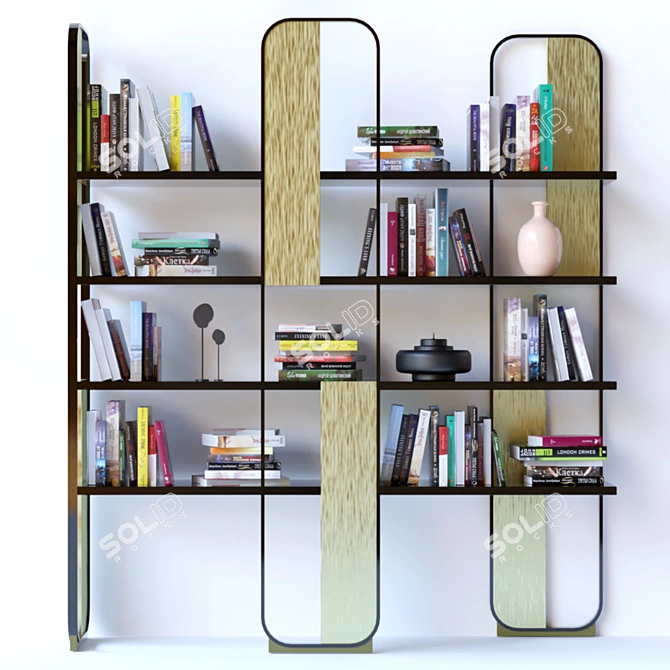 Modern Shelf: Books & Decor 3D model image 1