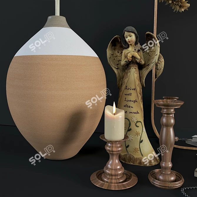 Elegant Decor Set with 3D Modeling 3D model image 3