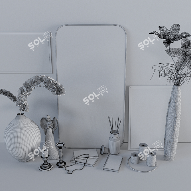 Elegant Decor Set with 3D Modeling 3D model image 4