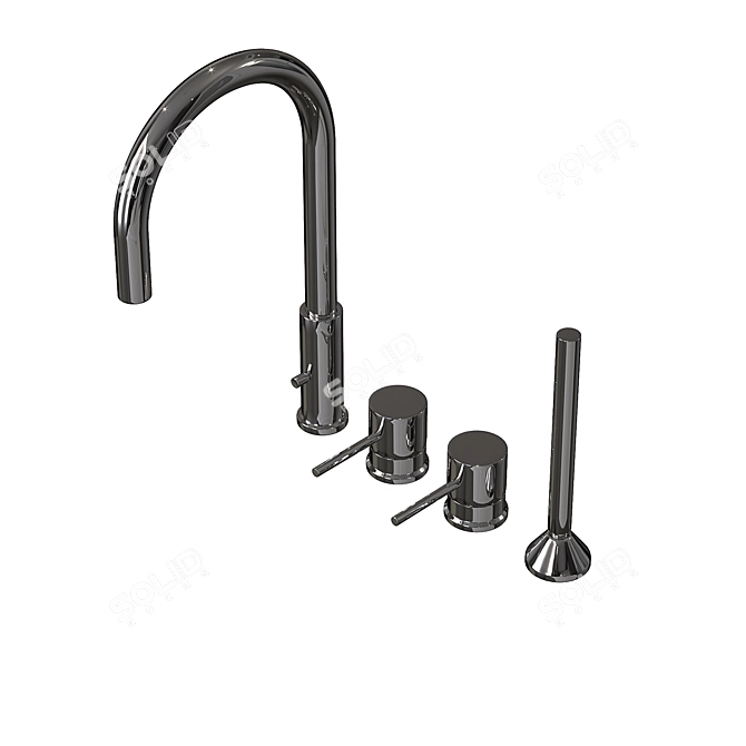 Bugnatese Set of Realistic 3D Faucets 3D model image 3