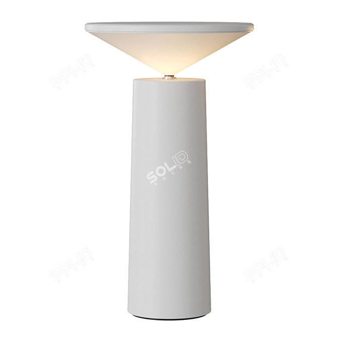 Grok Cocktail Table Lamp: Contemporary Elegance in 3 Colors 3D model image 10