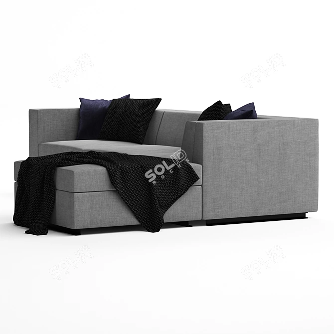 Modern BK_103: Spacious Stylish Sofa 3D model image 3