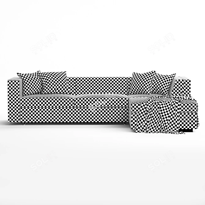 Modern BK_103: Spacious Stylish Sofa 3D model image 4