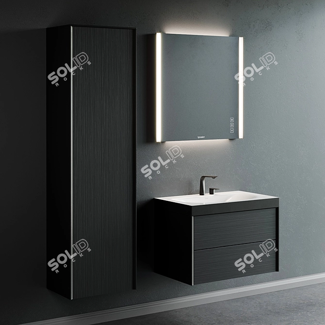 XViu Modern Vanity Set 3D model image 1