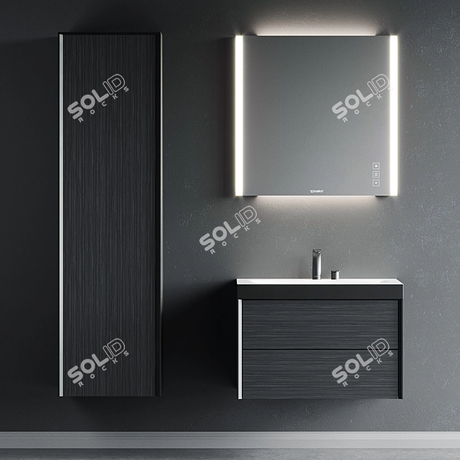 XViu Modern Vanity Set 3D model image 2