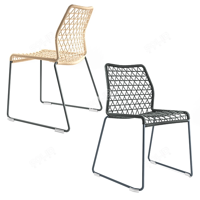 Vela Outdoor Chair: Stylish & Durable 3D model image 1