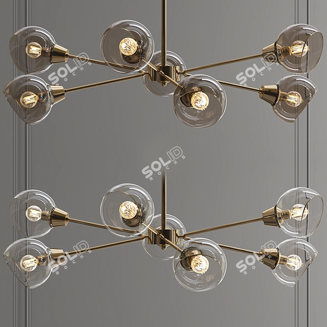 Sleek Sputnic Loft Pendant 3D model image 1