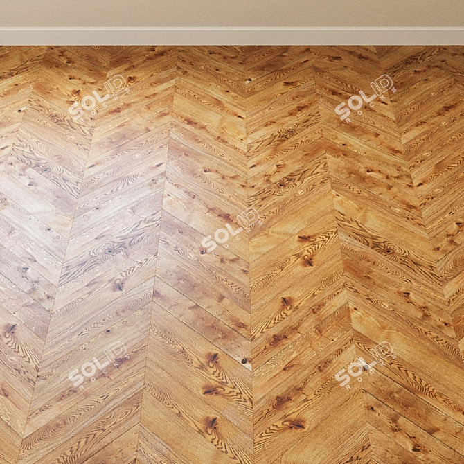 French Estate Ash Parquet: Natural Beauty 3D model image 3