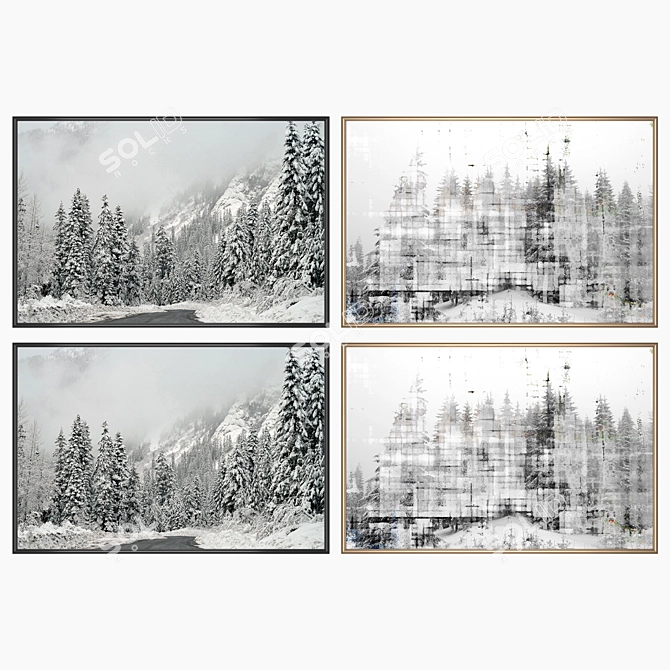 Decorative Wall Paintings Set 3D model image 2