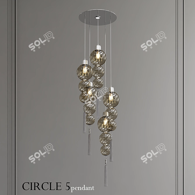 Medina Circle 5 Chandelier 3D model image 1