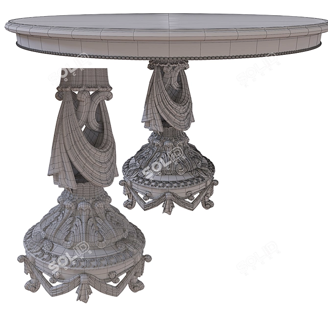 Rampoldi Grand Sancy Round Table 3D model image 4