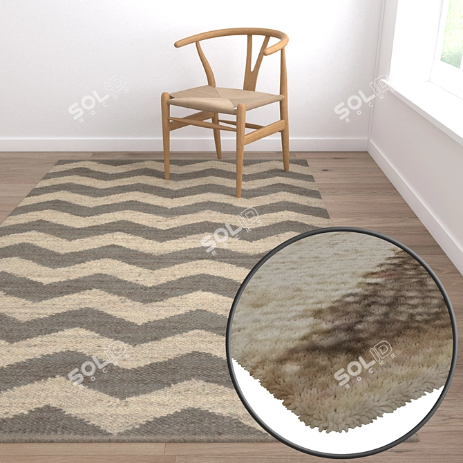 Luxury Carpets Set: High-Quality Textures. 3D model image 5