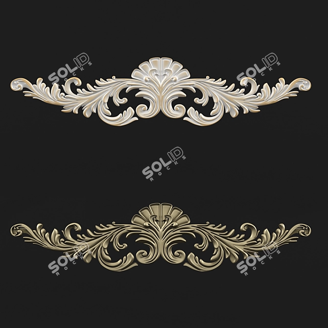 Elegant Decorative Design 3D model image 1