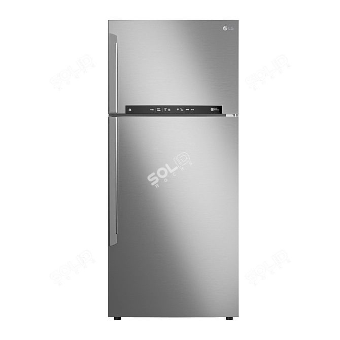 LG GN-H702HMHZ - Stylish & Spacious Refrigerator 3D model image 1