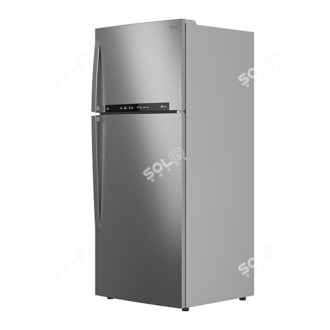 LG GN-H702HMHZ - Stylish & Spacious Refrigerator 3D model image 2