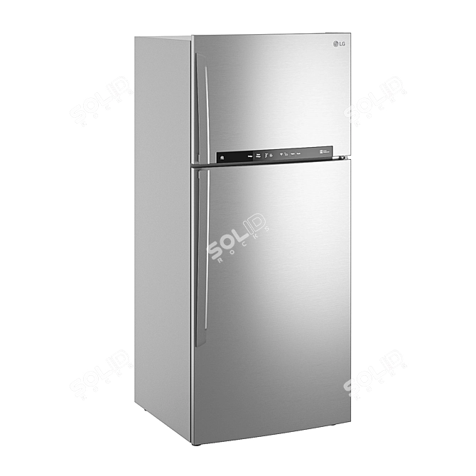 LG GN-H702HMHZ - Stylish & Spacious Refrigerator 3D model image 3