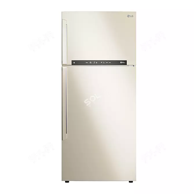 LG GN-H702HEHZ: Modern Compact Refrigerator for Efficient Storage 3D model image 1