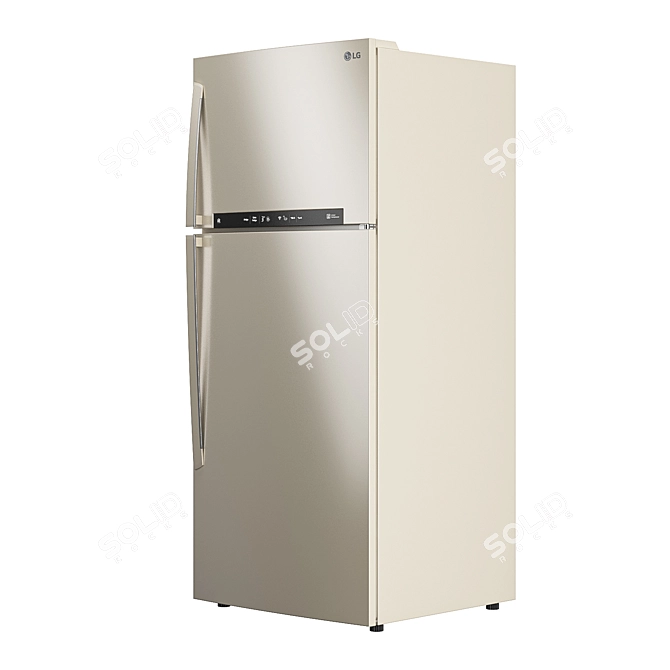 LG GN-H702HEHZ: Modern Compact Refrigerator for Efficient Storage 3D model image 2