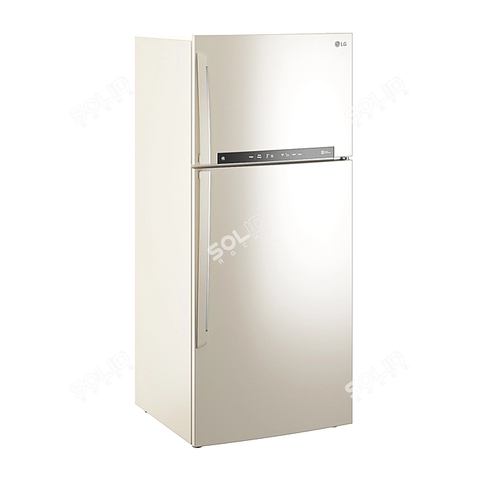 LG GN-H702HEHZ: Modern Compact Refrigerator for Efficient Storage 3D model image 3