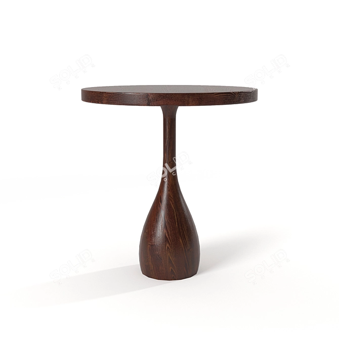 Darby Dark Walnut Side Table: Elegant and Functional 3D model image 1