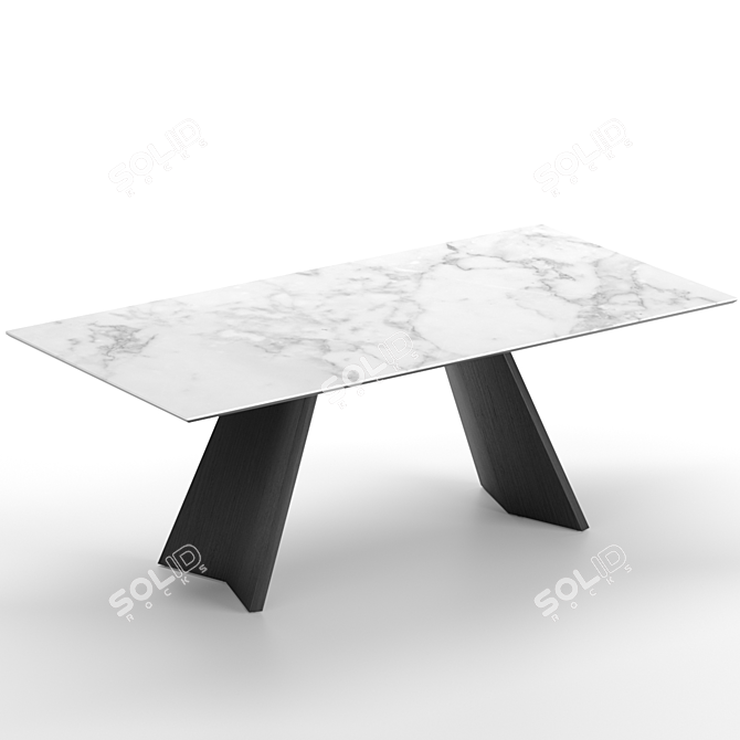 Sleek ICARO Ceramic Table 3D model image 2