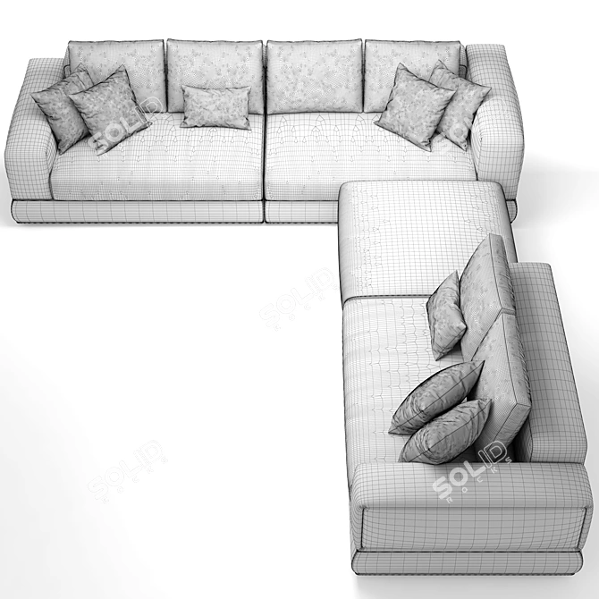 Luxury Bentley Westbury Corner Sofa 3D model image 5