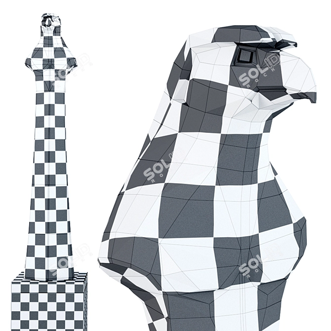 Bronze Egyptian God Sculptures: Modern Masterpieces 3D model image 3