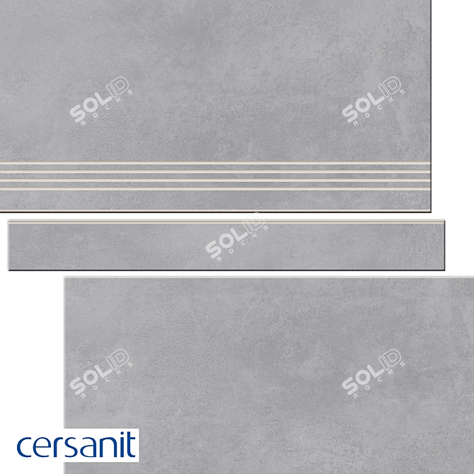 Townhouse Gray Porcelain Tile 29.7x59.8 - Elegant and Durable 3D model image 3