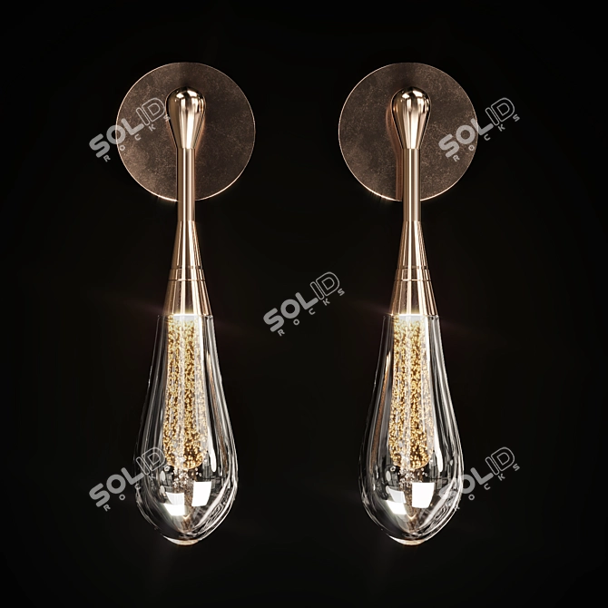 Elegant LED Wall Lamp 3D model image 1