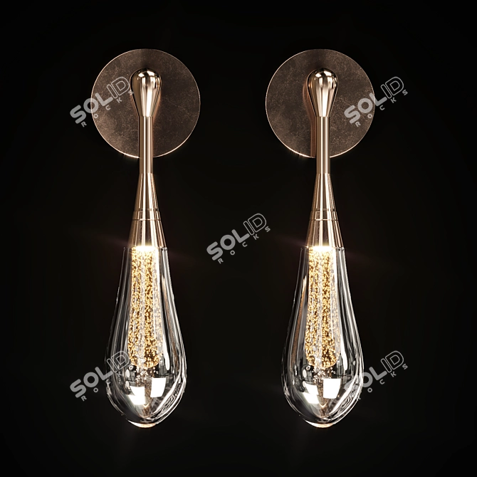 Elegant LED Wall Lamp 3D model image 3