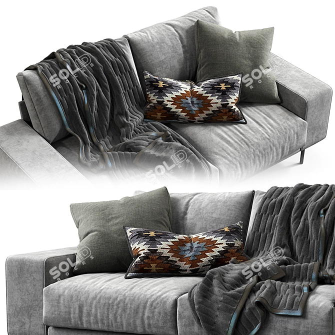 Modern B&T Design Sofa 3D model image 3