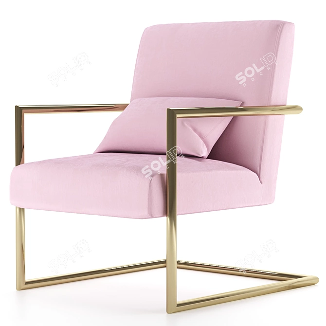 KARE Vegas Rose Armchair: Elegant Comfort for Your Living Space 3D model image 1