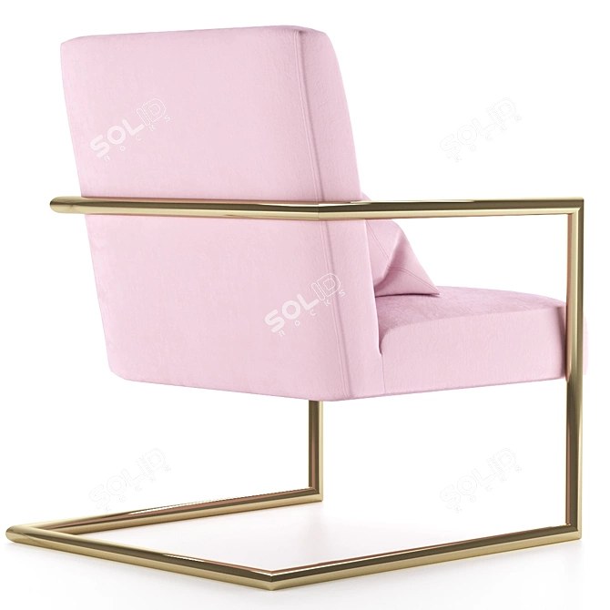 KARE Vegas Rose Armchair: Elegant Comfort for Your Living Space 3D model image 2