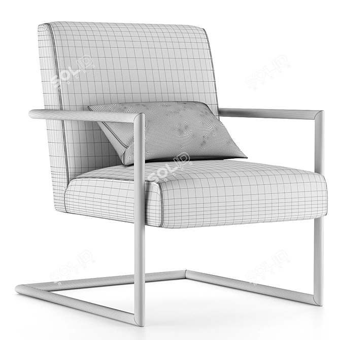 KARE Vegas Rose Armchair: Elegant Comfort for Your Living Space 3D model image 3