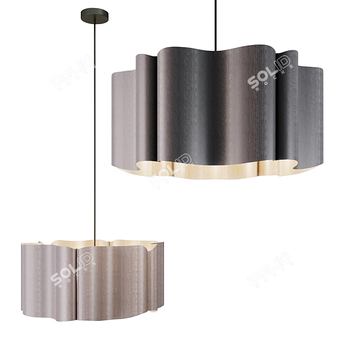 Bruck Lighting: Ash, Ebony, Grey Oak, Blue, Green 3D model image 1