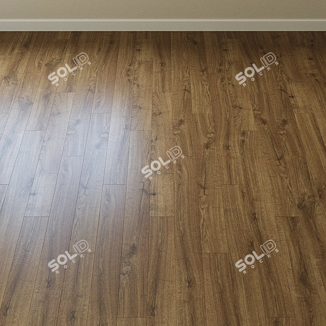 Oak Brown Laminate Flooring 3D model image 2