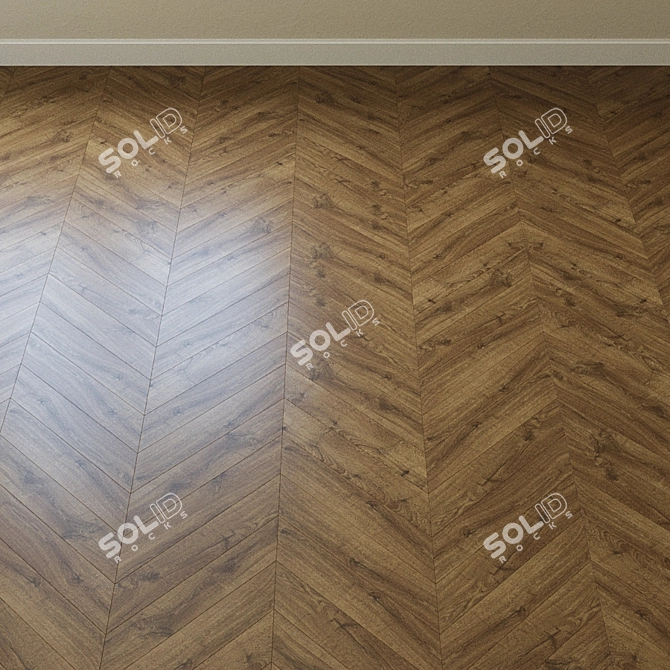 Oak Brown Laminate Flooring 3D model image 3